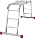 Multipurpose aluminum professional hinged rung ladder 400 mm width NV3320 sku 3320403