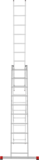 Three-section aluminum multipurpose ladder NV2230