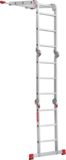Multipurpose aluminum professional hinged rung ladder 400 mm width NV3320 sku 3320403