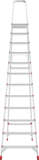 Aluminum professional stepladder with 350×260 mm platform NV3130 sku 3130112