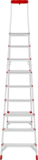 Aluminum professional stepladder with 350×260 mm platform and tool tray NV3135 sku 3135109