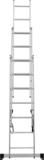 Three-section aluminum multipurpose ladder NV1230 sku 1230307