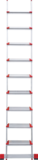 Aluminum single-section industrial leaning ladder with 130 mm steps NV3217 sku 3217109