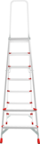 Aluminum industrial stepladder with 350×260 mm platform NV3137 sku 3137107