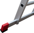 Multipurpose aluminum professional hinged rung ladder 400 mm width NV3320
