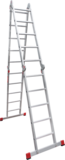 Multipurpose aluminum professional hinged rung ladder 400 mm width NV3320 sku 3320405