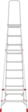 Aluminum professional stepladder with 350×260 mm platform NV3130 sku 3130109