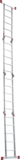 Multipurpose aluminum professional hinged rung ladder 400 mm width NV3320 sku 3320405