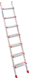 Aluminum single-section industrial leaning ladder with 130 mm steps NV3217 sku 3217107