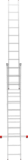 Three-section aluminum multipurpose ladder NV2230 sku 2230311