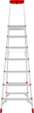 Aluminum professional stepladder with 350×260 mm platform and tool tray NV3135 sku 3135107