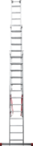 Three-section aluminum industrial multipurpose ladder NV5230 sku 5230313