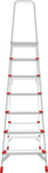 Aluminum industrial stepladder with 350×260 mm platform NV3137 sku 3137107