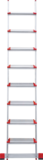 Aluminum single-section industrial leaning ladder with 130 mm steps NV3217 sku 3217108