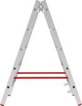 Aluminum double-sided industrial stepladder with 80 mm flanged steps NV5120 sku 5120205