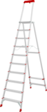 Aluminum professional stepladder with 350×260 mm platform and tool tray NV3135 sku 3135110