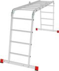 Multipurpose aluminum professional hinged rung ladder 500 mm width NV3321 sku 3321404
