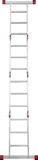 Multipurpose aluminum professional hinged rung ladder 400 mm width NV3320 sku 3320403
