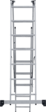 Three-section aluminum multipurpose ladder NV1230 sku 1230307