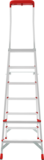 Aluminum professional stepladder with 350×260 mm platform and tool tray NV3135