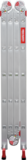 Multipurpose aluminum professional hinged rung ladder 400 mm width NV3320 sku 3320405