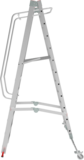 Professional mobile folding platform ladder with telescopic cross bar NV3541