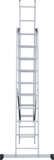Three-section aluminum multipurpose ladder NV1230 sku 1230310