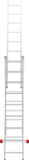 Three-section aluminum multipurpose ladder NV2230 sku 2230309