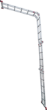 Multipurpose aluminum professional hinged rung ladder 400 mm width NV3320 sku 3320245