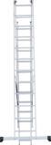 Three-section aluminum multipurpose ladder NV1230