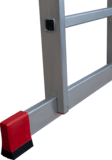 Multipurpose aluminum professional hinged rung ladder 400 mm width NV3320