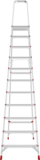 Aluminum professional stepladder with 350×260 mm platform NV3130 sku 3130111