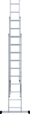 Three-section aluminum multipurpose ladder NV1230 sku 1230310