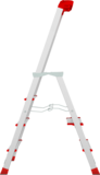 Aluminum professional stepladder with 350×260 mm platform and tool tray NV3135 sku 3135104