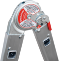 Multipurpose aluminum professional hinged rung ladder 400 mm width NV3320