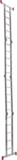 Multipurpose aluminum hinged rung ladder 340 mm width NV2320