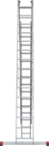 Three-section aluminum multipurpose ladder NV1230 sku 1230315