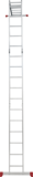Multipurpose aluminum hinged rung ladder 340 mm width NV2320 sku 2320256
