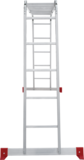 Multipurpose aluminum hinged rung ladder 340 mm width NV2320 sku 2320245