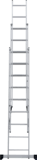 Three-section aluminum multipurpose ladder NV1230 sku 1230309