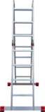 Multipurpose aluminum professional hinged rung ladder 400 mm width NV3320