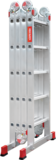 Multipurpose aluminum professional hinged rung ladder 400 mm width NV3320 sku 3320405