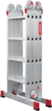 Multipurpose aluminum professional hinged rung ladder 400 mm width NV3320 sku 3320404