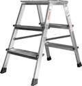 Aluminum double-sided stepladder with 350×260 mm platform NV2120 sku 2120203