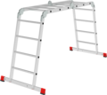 Multipurpose aluminum professional hinged rung ladder 500 mm width NV3321 sku 3321234