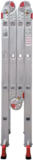 Multipurpose aluminum professional hinged rung ladder 400 mm width NV3320