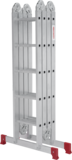 Multipurpose aluminum hinged rung ladder 340 mm width NV2320
