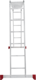 Multipurpose aluminum hinged rung ladder 340 mm width NV2320 sku 2320256