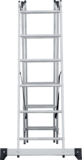 Three-section aluminum multipurpose ladder NV1230 sku 1230306