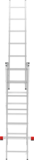 Three-section aluminum multipurpose ladder NV2230 sku 2230307